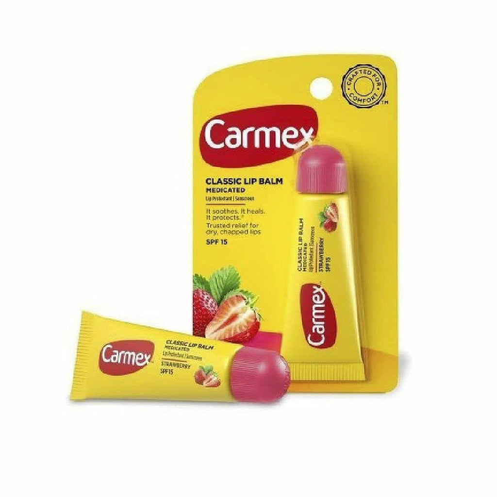 Feuchtigkeitsspendender lippenbalsam carmex strawberry gelb