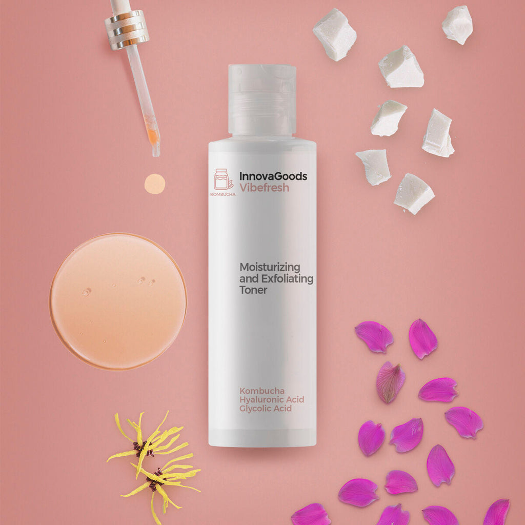 Feuchtigkeitsspendendes gesichtswasser mit peeling-effekt
