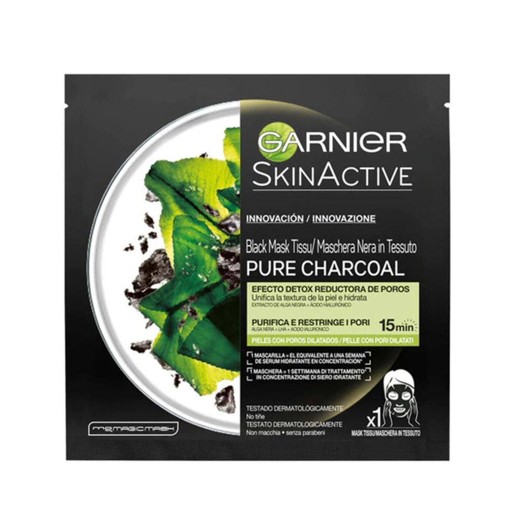 Gesichtsmaske pure charcoal black detox garnier - schönheit