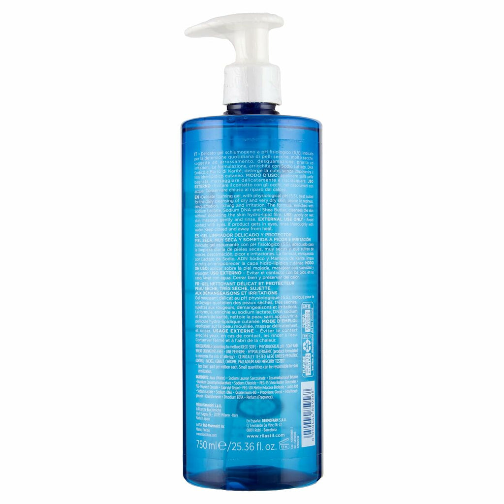 Gesichtsreinigungsgel rilastil xerolact 750 ml - schönheit