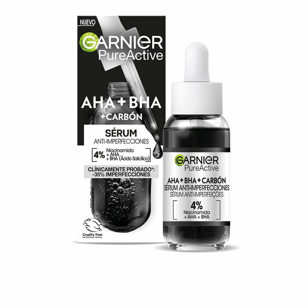 Gesichtsserum garnier pure active aha bha carbón