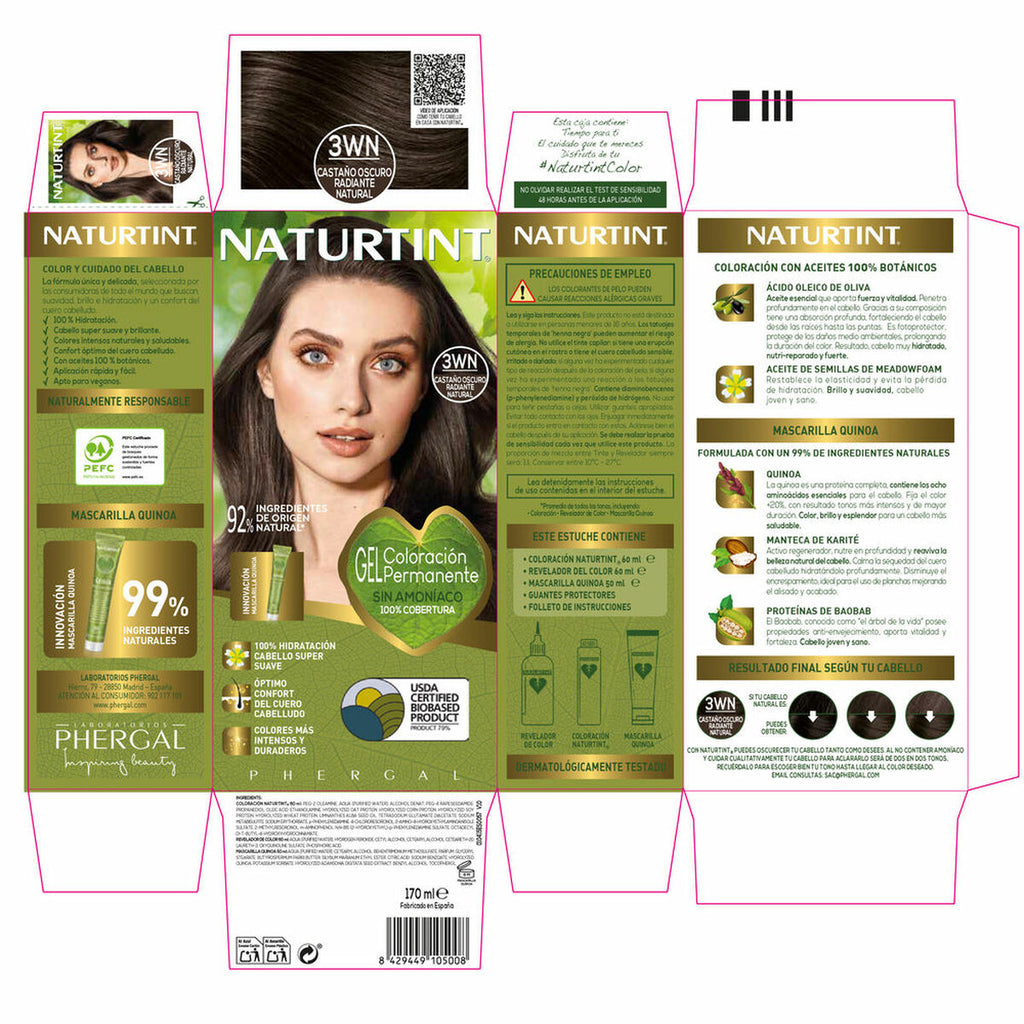 Haarmaske naturtint naturtint coloración 170 ml - schönheit