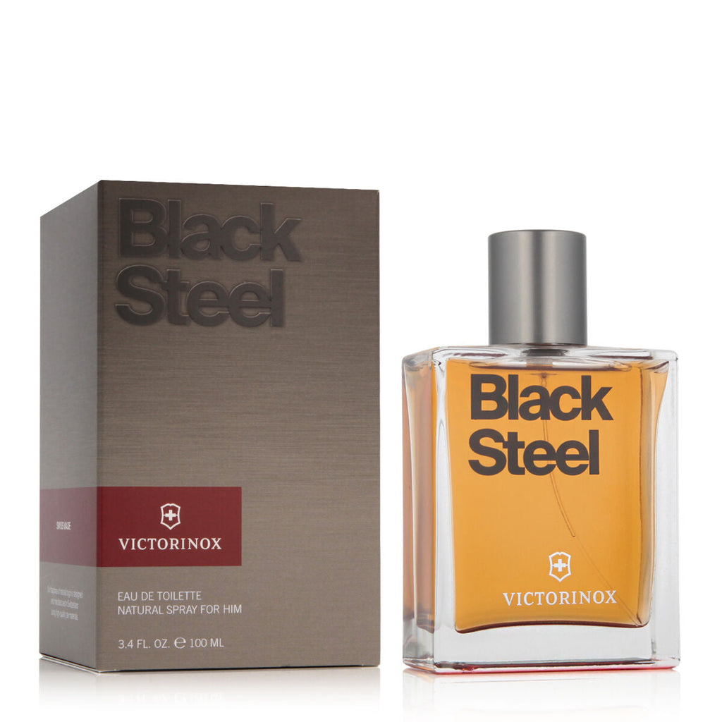 Herrenparfüm victorinox edt black steel 100 ml - schönheit