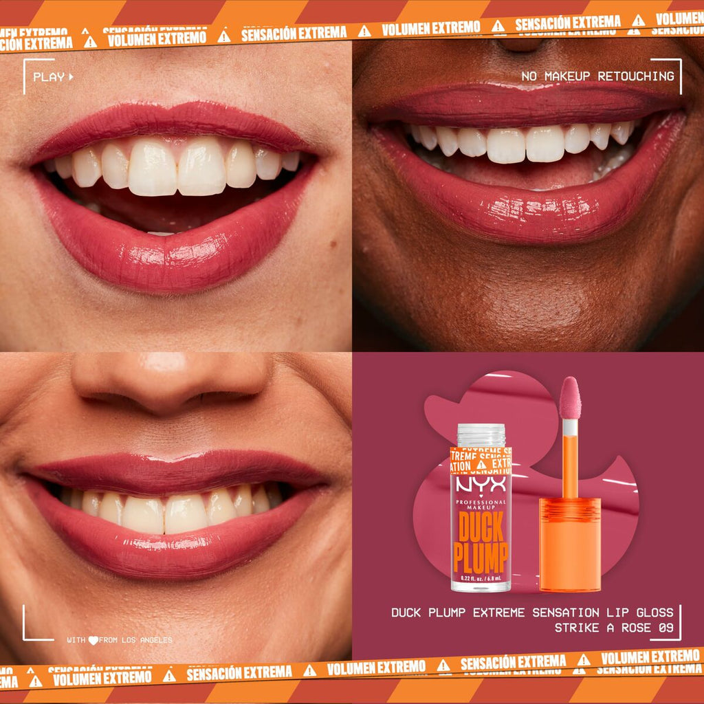 Lippgloss nyx duck plump strike a rose 6,8 ml - schönheit