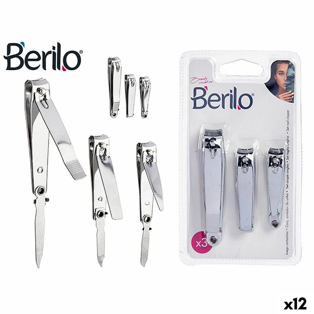 Nagelknipser berilo 1703239 silberfarben metall (12 stück)