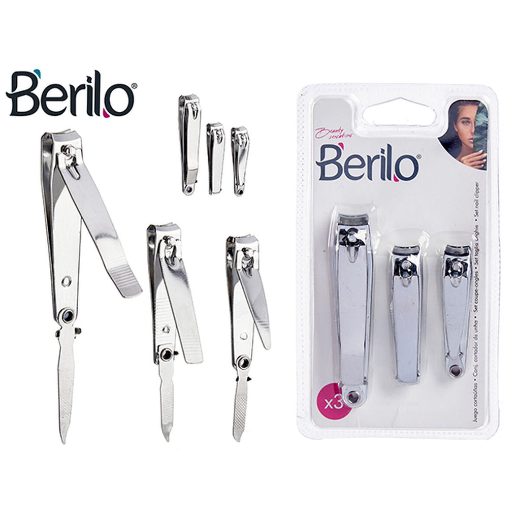Nagelknipser berilo 1703239 silberfarben metall (12 stück)