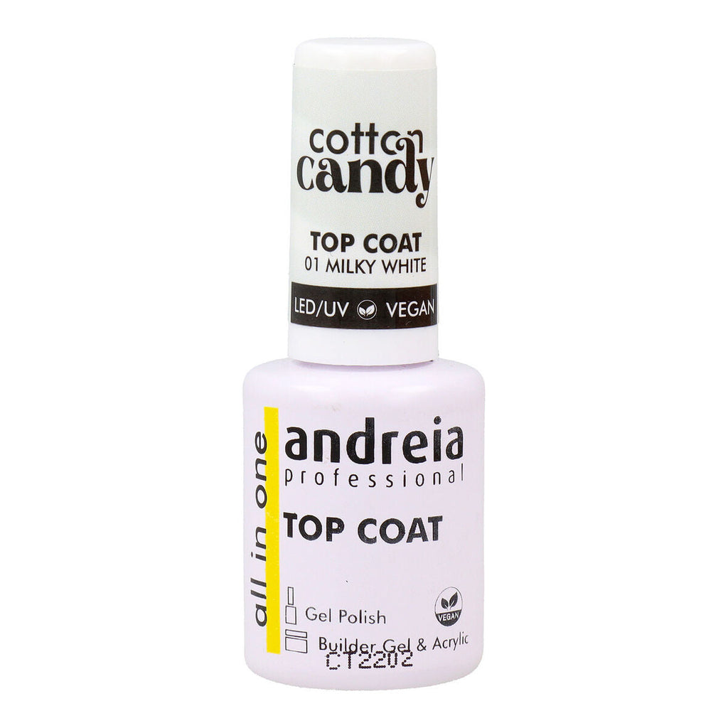 Nagellackfixierer andreia cotton candy top coat nº 01 milky