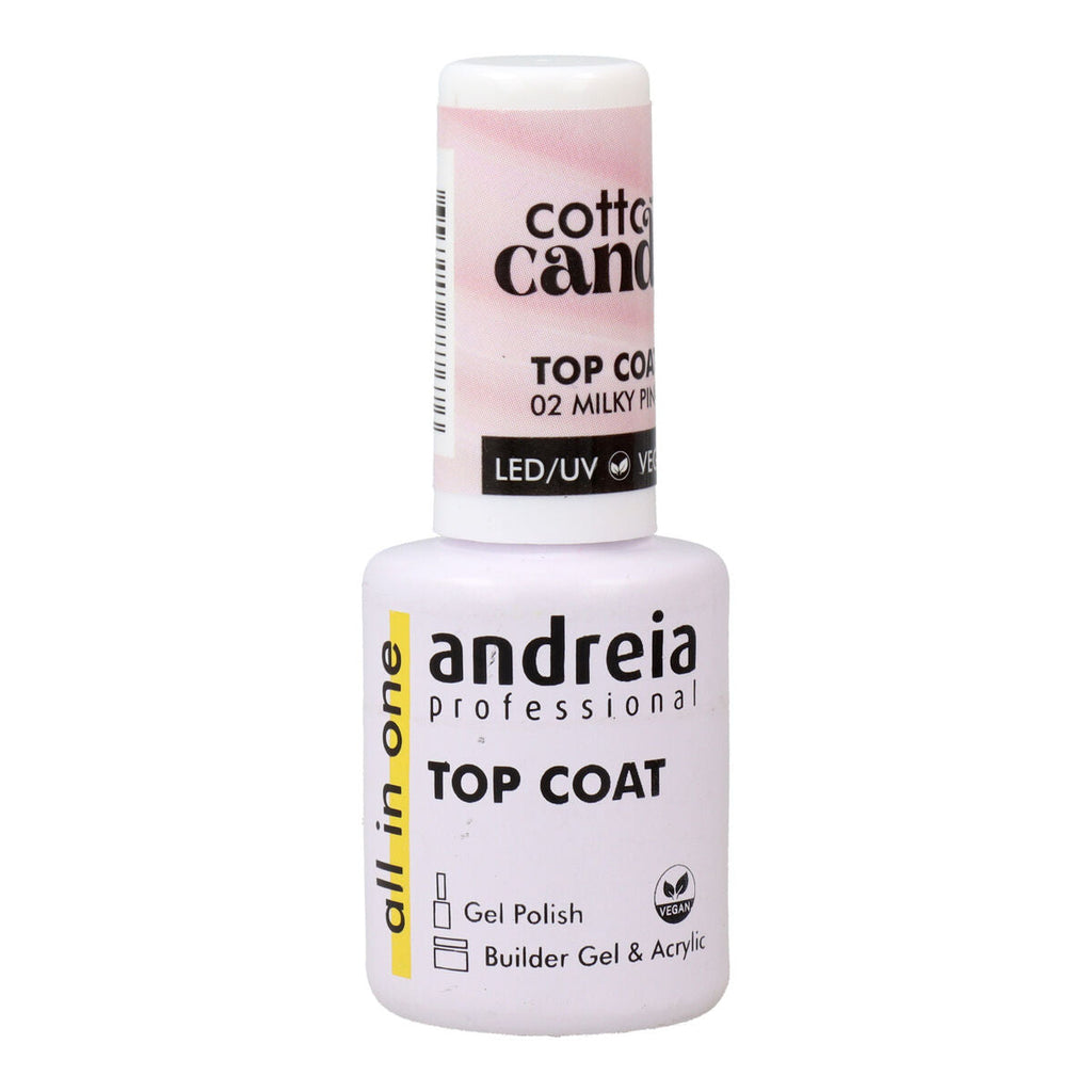Nagellackfixierer andreia cotton candy top coat nº 02 milky