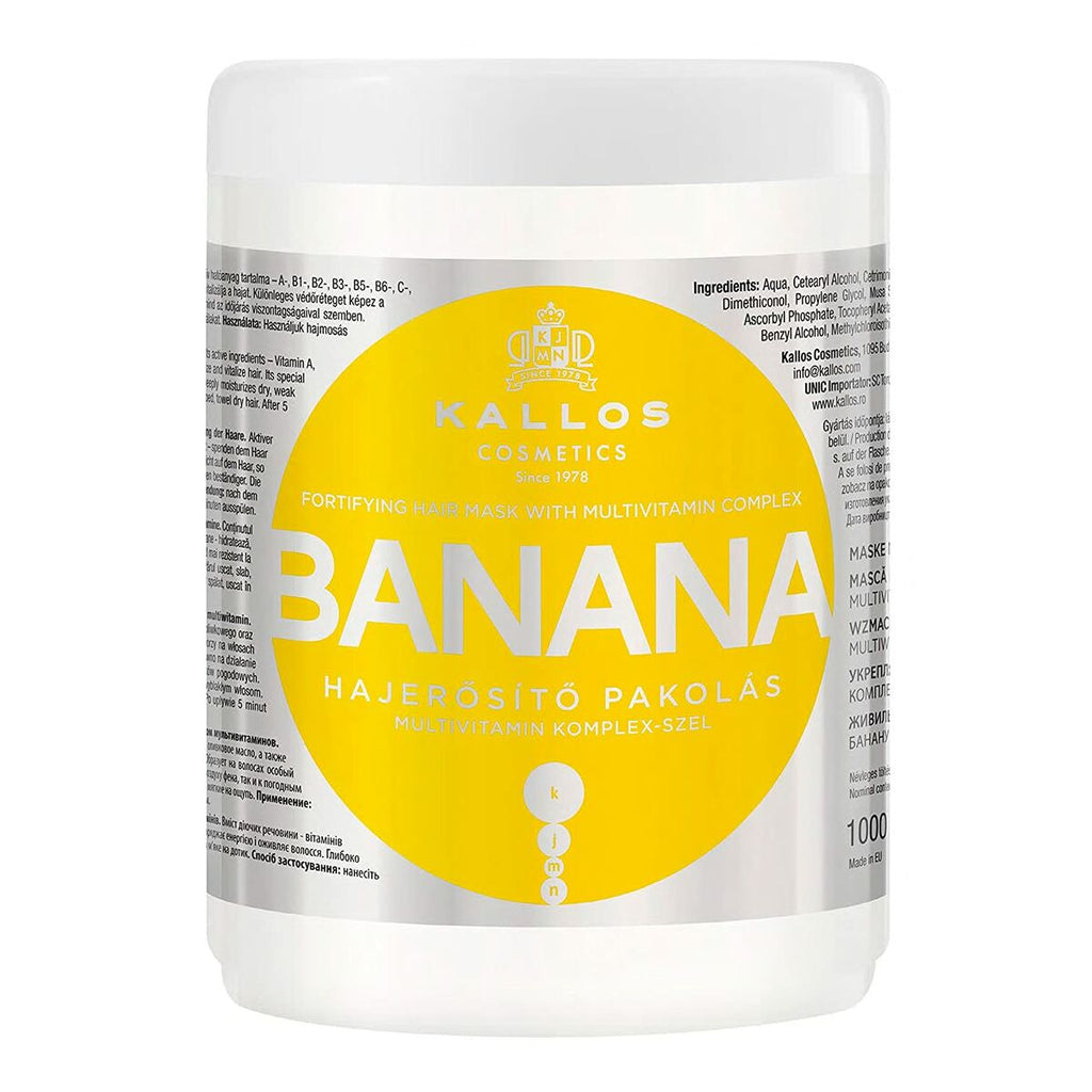 Nutritive haarmaske kallos cosmetics banana 1 l - schönheit