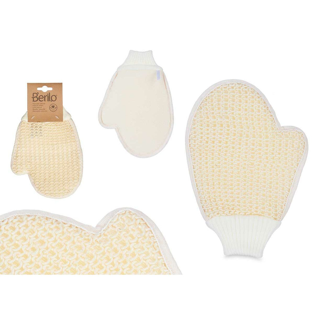 Peeling-handschuh berilo weiß beige (12 stück) - schönheit
