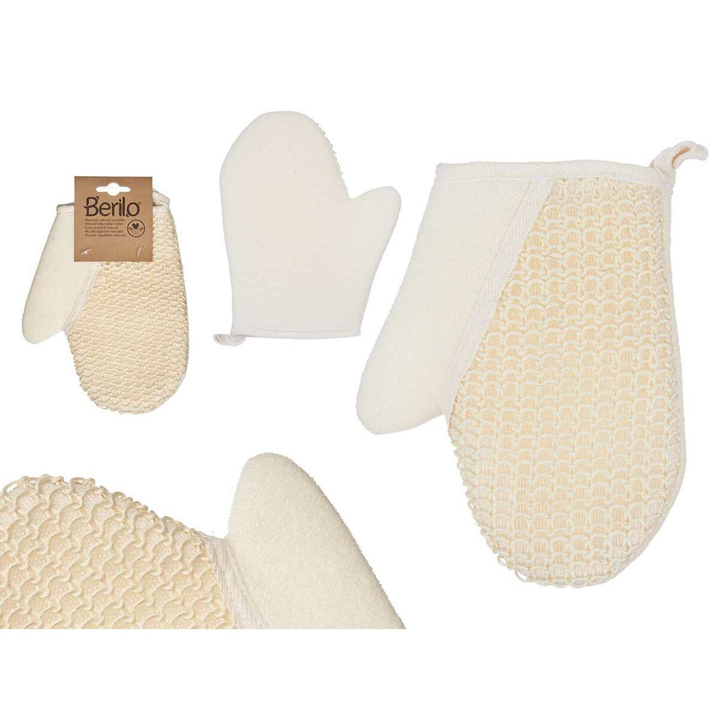 Peeling-handschuh berilo weiß beige (12 stück) - schönheit