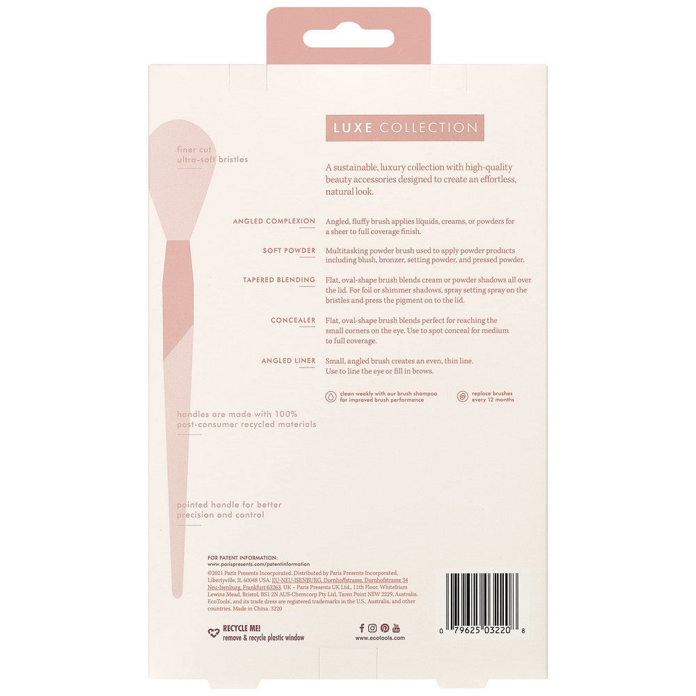 Set mit schminkbürsten ecotools luxe natural elegance (5