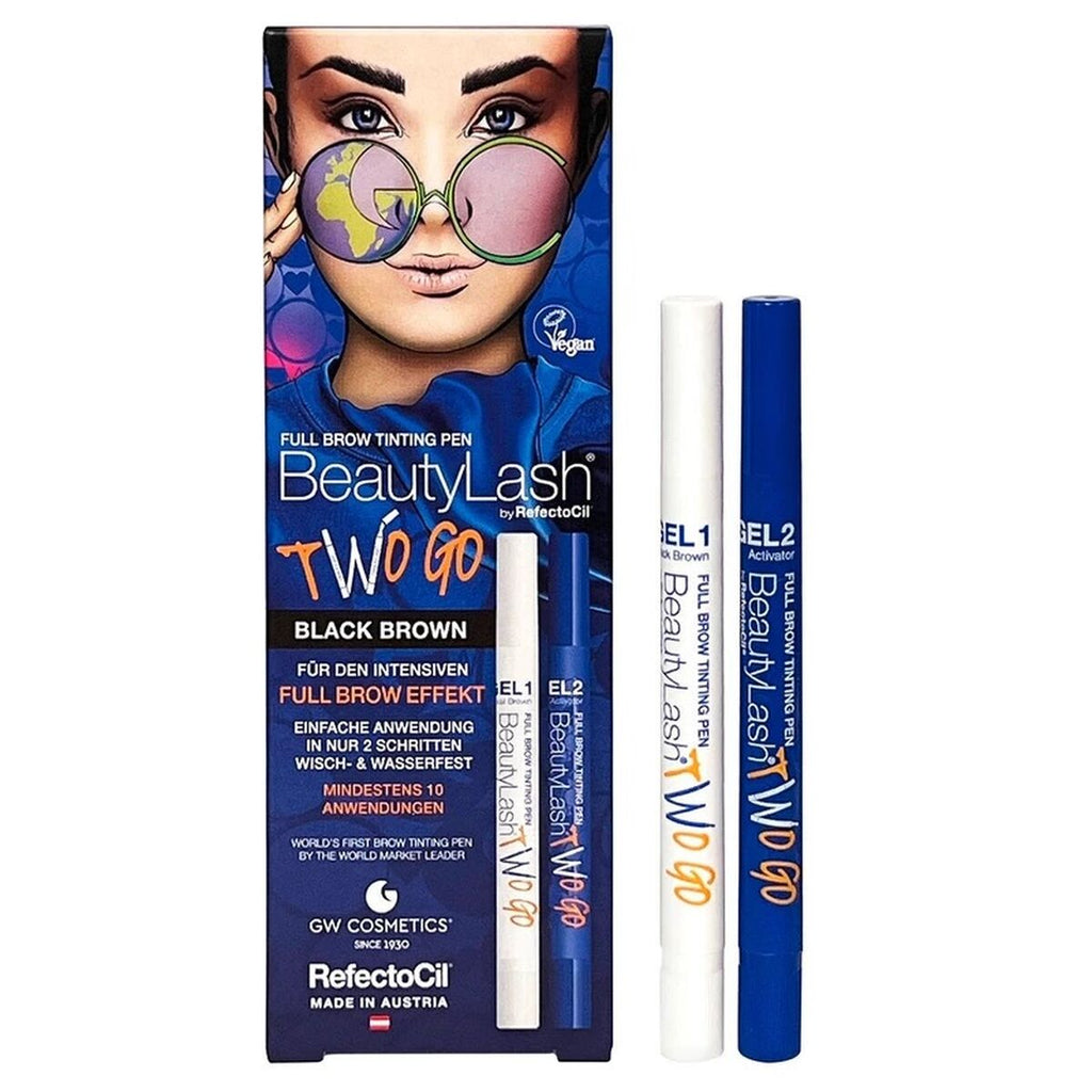 Wimpernfarbe refectocil beautylash two go black brown 2